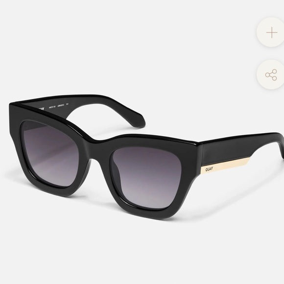 QUAY BY THE WAY SUNGLASSES - BLACK new - Picture 1 of 9